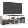 TV staliukas TV spintelės su LED, 2vnt., pilkos ąžuolo, 60x35x40cm