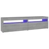 TV staliukas Televizoriaus spintelės su LED, 2vnt., pilkos, 75x35x40cm