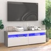 TV staliukas TV spintelės su LED, 2vnt., pilkos ąžuolo, 60x35x40cm