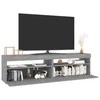 TV staliukas Televizoriaus spintelės su LED, 2vnt., pilkos, 75x35x40cm