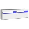 TV staliukas TV spintelės su LED, 2vnt., pilkos ąžuolo, 60x35x40cm