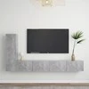 TV staliukas Televizoriaus spintelių komplektas, 3 dalių, betono, mediena