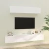 TV staliukas Televizoriaus spintelių komplektas, 4 dalių, baltas, mediena