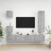 TV staliukas Televizoriaus spintelių komplektas, 5 dalių, betono, mediena