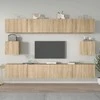 TV staliukas Televizoriaus spintelių komplektas, 6 dalių, ąžuolo, mediena