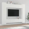 TV staliukas Televizoriaus spintelių komplektas, 8 dalių, baltas, mediena