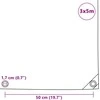 Tentas, 650g/m², 3x5m, žalias