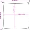 Tentas nuo saulės, antracito sp., 2x2 m, HDPE, kvadrato formos