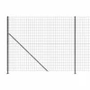 Tinklinė tvora su flanšais, antracito spalvos, 2,2x25m