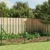 Tinklinė tvora su flanšais, žalios spalvos, 1,1x25m