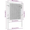 Tinkliniai sodo vartai, pilki, 100x125cm, galvanizuotas plienas