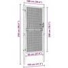 Tinkliniai sodo vartai, pilki, 100x250cm, galvanizuotas plienas
