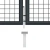 Tinkliniai sodo vartai, pilki, 400x125cm, galvanizuotas plienas