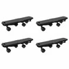 Transportavimo platformos su 4 ratukais, 4vnt., juodos, PP
