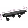Transportavimo platformos su 4 ratukais, 2vnt., juodos, PP