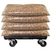 Transportavimo vežimėlis, 2 vnt., juodos spalvos, PP, 300kg