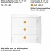 Trendteam Sieninė vonios spintelė Amanda, baltos spalvos
