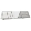 Triušių narvas, pilkas, 302,5x80,5x71cm, galvanizuotas plienas