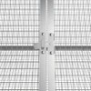 Triušių narvas, pilkas, 403,5x80,5x71cm, galvanizuotas plienas