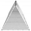 Triušių narvas, pilkas, 403,5x80,5x71cm, galvanizuotas plienas