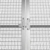 Triušių narvas, pilkas, 504,5x80,5x71cm, galvanizuotas plienas