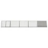 Triušių narvas, pilkas, 504,5x80,5x71cm, galvanizuotas plienas