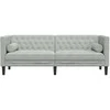 Trivietė chesterfield sofa su pagalvėlėmis, pilka, aksomas