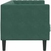 Trivietė chesterfield sofa su pagalvėlėmis, žalia, aksomas