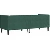 Trivietė chesterfield sofa su pagalvėlėmis, žalia, aksomas