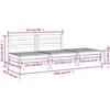 Trivietė sodo sofa, baltos spalvos, pušies medienos masyvas