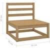 Trivietė sodo sofa, medaus rudos spalvos, pušies masyvas