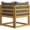 Trivietė sodo sofa su pagalvėlėmis, akacijos medienos masyvas