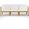 Trivietė sodo sofa su pagalvėlėmis, akacijos medienos masyvas