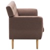 Trivietė sofa, audinio apmušalas, 172x70x82cm, ruda