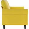 Trivietė sofa, geltonos spalvos, 180cm, aksomas