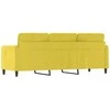 Trivietė sofa, geltonos spalvos, 180cm, aksomas