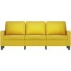 Trivietė sofa, geltonos spalvos, 180cm, aksomas