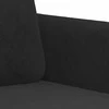 Trivietė sofa, juodos spalvos, 180cm, aksomas