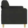 Trivietė sofa, juodos spalvos, 180cm, audinys