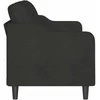 Trivietė sofa, juodos spalvos, 180cm, audinys