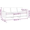 Trivietė sofa, kapučino spalvos, 180cm, dirbtinė oda