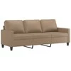 Trivietė sofa, kapučino spalvos, 180cm, dirbtinė oda