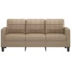 Trivietė sofa, kapučino spalvos, 180cm, dirbtinė oda