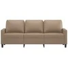 Trivietė sofa, kapučino spalvos, 180cm, dirbtinė oda