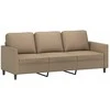 Trivietė sofa, kapučino spalvos, 180cm, dirbtinė oda
