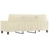 Trivietė sofa, kreminės spalvos, 180cm, dirbtinė oda