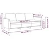 Trivietė sofa, kreminės spalvos, 180cm, dirbtinė oda