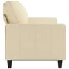 Trivietė sofa, kreminės spalvos, 180cm, audinys