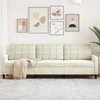 Trivietė sofa, kreminės spalvos, 210cm, aksomas