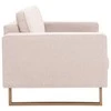 Trivietė sofa, kreminės spalvos, audinys